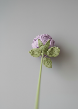 Single Big Crochet Rose (Purple)
