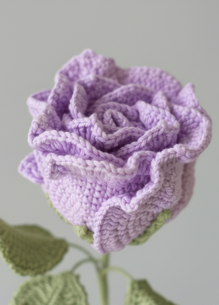 Single Big Crochet Rose (Purple)