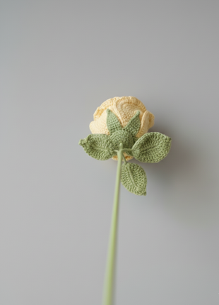 Single Big Crochet Rose (Yellow)